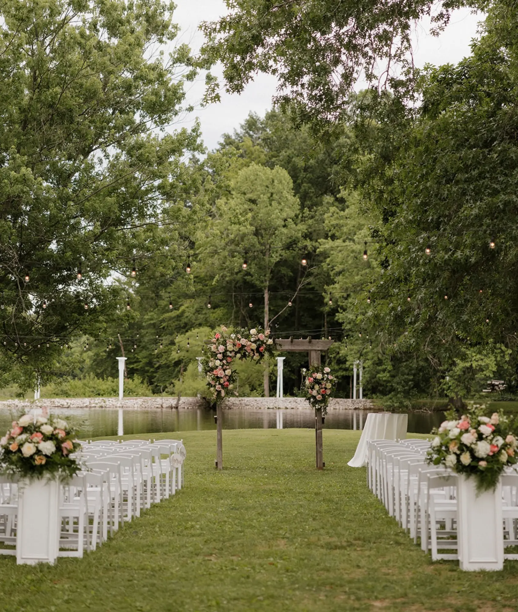 Ceremony space at Abram Farms